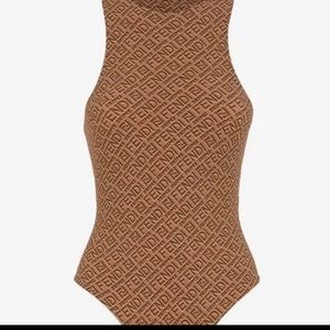 Skims X Fendi Bodysuit in Brown